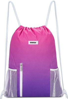 Gymnase Sackpack de sport de sac de sac à dos de cordon de résistant à l'eau avec Mesh Pockets