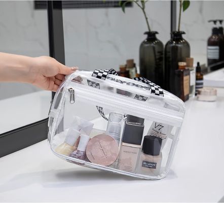 Bourse claire de poche de tirette de Tote Bags Large Cosmetic Organizer d'article de toilette de voyage de maquillage