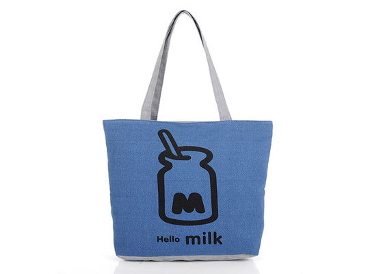 La grande épicerie Tote Bags Reusable Personalized Shopping de toile de bleu marine met en sac