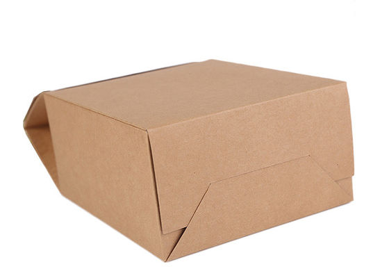 Le cadeau de papier de Brown emballage de Noël met en sac le sac de papier de place de déjeuner avec des poignées