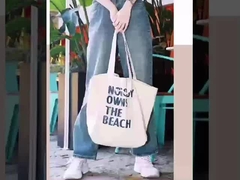 Toile Tote Shopper Bag Cotton Material d'OEM avec la tirette pour des achats