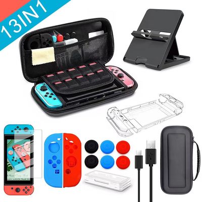 8 dans 1 ensemble accessoire de jeu pour le câble de Kit Screen Protector Case Charging d'accessoires de housse de transport de voyage de commutateur de Nintendo