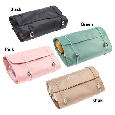 Le 4PCS le meilleur marché dans 1 sac cosmétique pour le sac en nylon pliable de maquillage de corde de sac de Mesh Separable Cosmetics Pouch Ladies de tirette de femmes