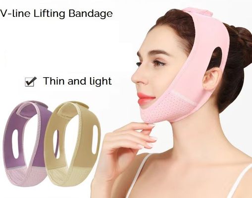 Jugulaire faciale de levage de courroies de beauté de bandage de forme de v faciale réglable de joue de forme de v de ceinture réutilisable de faciem pour le jeune regard