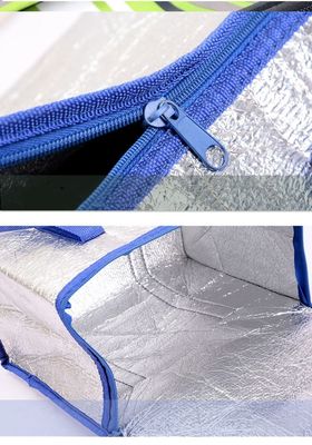le sac thermique de vente chaud de refroidisseur de papier aluminium portatif adaptent la boîte aux besoins du client plus fraîche isolée par bulle pour la livraison de nourriture