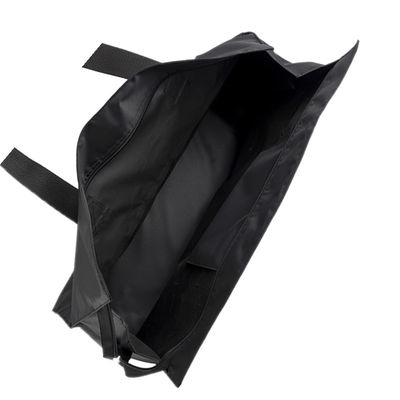 Sac d'emballage pliable en nylon noir d'achats bon marché en gros de haute qualité