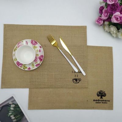Les outils de cuisine d'ODM et les ustensiles imperméabilisent la serviette de thé réutilisable de jute de toile de jute de thé de café
