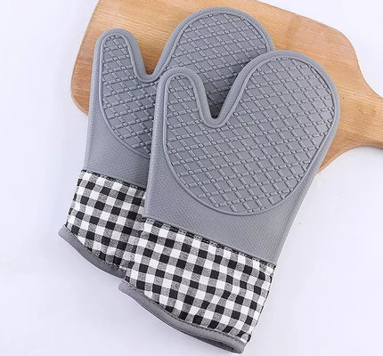 Micro-onde chaude Oven Glove de coton de silicagel d'outils et d'ustensiles de cuisine de protection