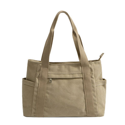 Capacité réutilisable Tote Bag qui respecte l'environnement de sac à main occasionnel d'épaule de sacs de dame à achats de toile de femmes de mode grande