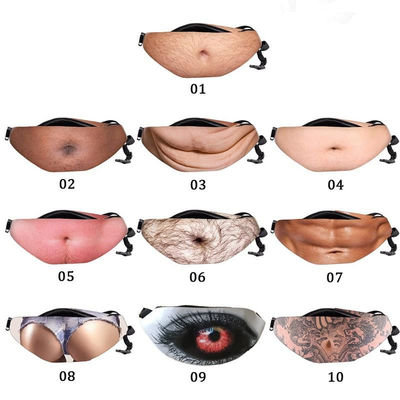La taille adaptée aux besoins du client de DBO de papa de sac de papa d'unité centrale de femmes d'hommes d'amusement de nouveauté de modèle met en sac le gros ventre velu Fanny Pack de bière