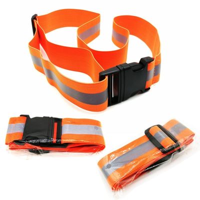 L'usine a adapté les ceintures aux besoins du client réfléchissantes pour courir la ceinture réfléchissante de nuit de sécurité de vitesse de sécurité élastique réglable haut évidente de taille
