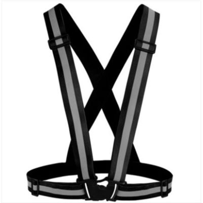 Bande élastique réglable de monte courante de gilet de sécurité de gilet d'habillement de point culminant de nuit réfléchissante en gros de courroies