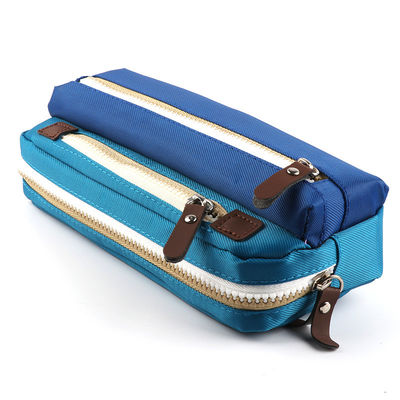 Sac de crayon d'école de trousse d'écolier de toile pour le sac cosmétique de sucrerie d'étudiants de couleur de papeterie de grande capacité simple de trousses d'écolier