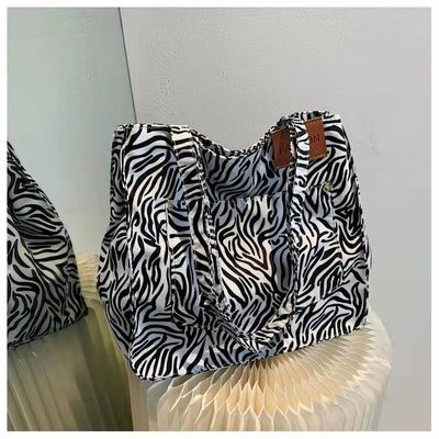Le léopard de femmes imprimant la toile d'Eco met en sac Madame animale Tote Bags de zèbre de modèle