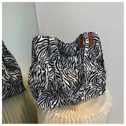 Le léopard de femmes imprimant la toile d'Eco met en sac Madame animale Tote Bags de zèbre de modèle