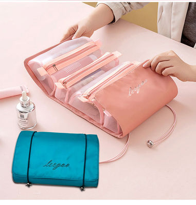 Organisateur cosmétique Travel Nylon Mesh Toiletry Bag de sac de stockage de rouge à lèvres de brosses