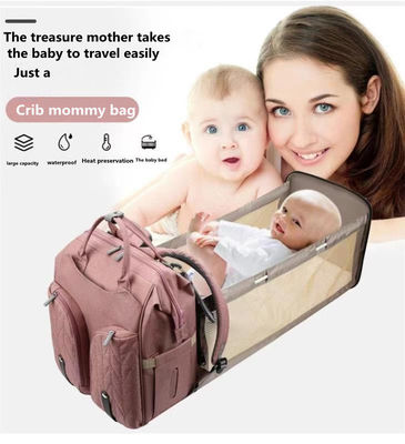 huche pliable de sac de couche-culotte de soins de sac à dos de maman du voyage 600D
