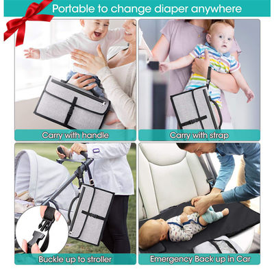 Protection changeante portative changeante de modèle géométrique de sac de couche-culotte de protection de bébé imperméable