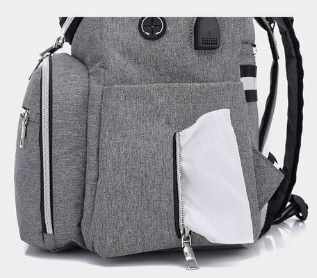 Chargeur infantile de Mami Mummy Bag With USB de sac à dos de couche-culotte du bébé 2 In1