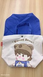 Le sac portatif de déjeuner de coton d'OEM de mode adaptent le sac aux besoins du client d'école de achat d'emballage de sac d'épaule de femmes de toile pour des enfants