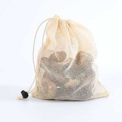 Épicerie végétale Mesh String Backpack de coton de cordon de sac à dos organique de sac