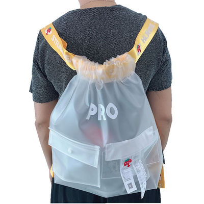 Sac à dos de empaquetage écologique réutilisable chaud de cordon de sac de sac de cordon de l'usine PEVA de ventes