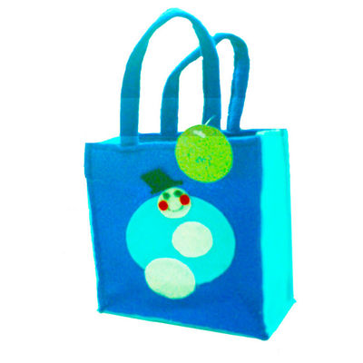 2021 nouveau Noël de vente chaud Santa a senti le sac réutilisable de poignée de sac à provisions de femme de sac d'emballage pour le cadeau de Noël
