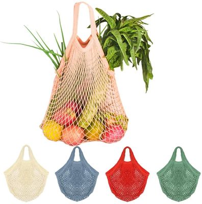 Le sac à provisions net de ficelle de coton Mesh Market Tote Organizer Portable réutilisable pour des jouets de plage de stockage d'épicerie légume