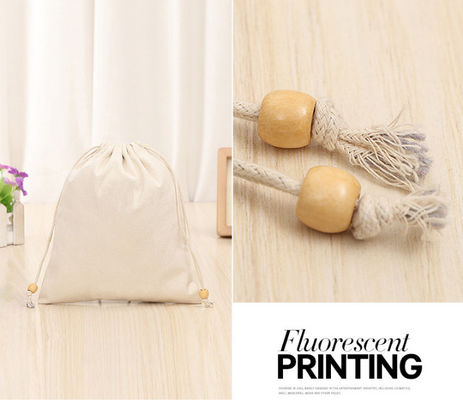 Adaptez toile aux besoins du client de toile de sac de cordon de sac de poussière de coton la petite pour le présent de cadeau de chaussures