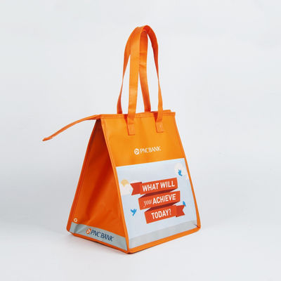 le sac non tissé thermique de refroidisseur de forme physique extérieure réutilisable a isolé le sac thermique non tissé de la livraison de nourriture d'emballage de déjeuner