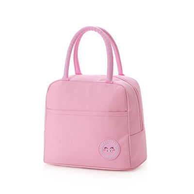 Sac plus frais isolé rose fait sur commande de déjeuner avec le service d'OEM pour l'école