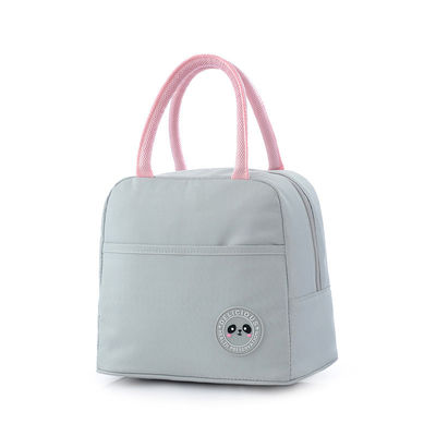 Sac plus frais isolé rose fait sur commande de déjeuner avec le service d'OEM pour l'école