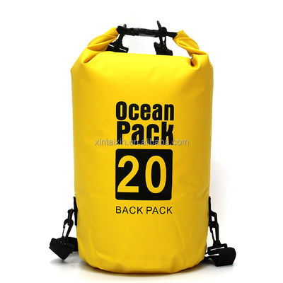 Camping imperméable de plage du sac sec 20L de PVC du paquet 500D d'océan