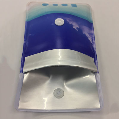 Fermeture de bouton de poche de cendrier de PVC EVA Aluminum Foil Reusable Pocket