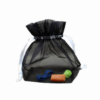 Mesh Nylon Drawstring Bags Portable pliable petit pour le cadeau
