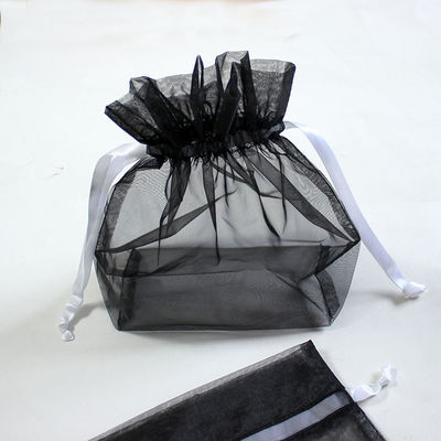 Mesh Nylon Drawstring Bags Portable pliable petit pour le cadeau