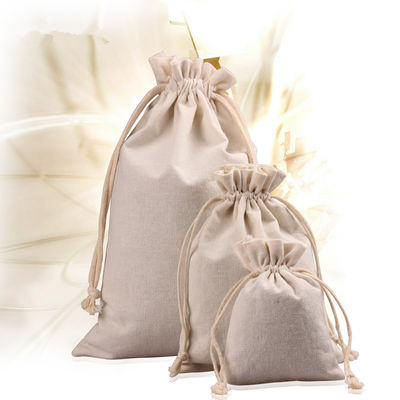 Adaptez la poche aux besoins du client de toile de coton de sac de bijoux de Mini Drawstring Bag Gift Pouch