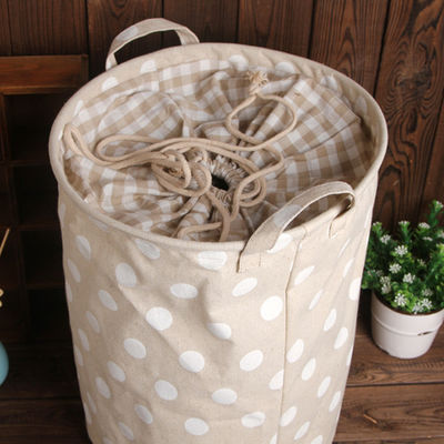 Le sac sale de stockage de tissu de place portative de toile de coton entravent écologique
