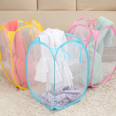 Panier de blanchisserie en plastique pliant en vrac de pp Mesh Laundry Bag