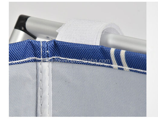 Panier à linge sale de polyester de tuyau d'Alu avec le panier pliable de blanchisserie de couverture