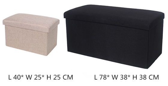 Chaise de boîte de rangement de pliage de satin