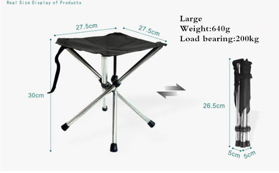 Pêche du nouveau tabouret télescopique portatif extérieur se pliant de selles d'acier inoxydable de selles campant pêchant la chaise