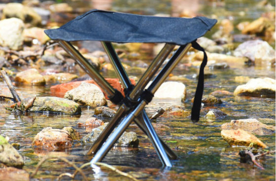 Pêche du nouveau tabouret télescopique portatif extérieur se pliant de selles d'acier inoxydable de selles campant pêchant la chaise