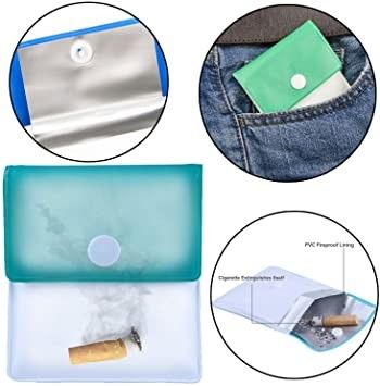 Cigarette Ash Pouch Compact Fireproof Odorless de PVC d'OEM EVA Pocket Ashtray Portable