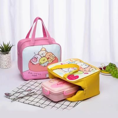 Les enfants de bande dessinée déjeunent courant ascendant imperméable de toile plus fraîche de sac bel isolé