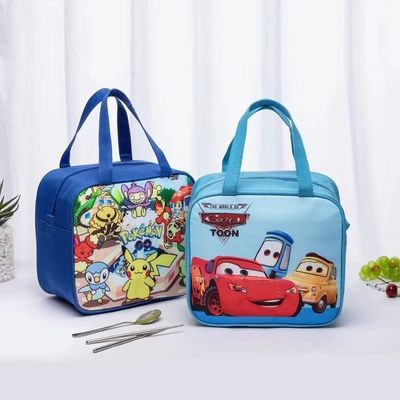 Les enfants de bande dessinée déjeunent courant ascendant imperméable de toile plus fraîche de sac bel isolé
