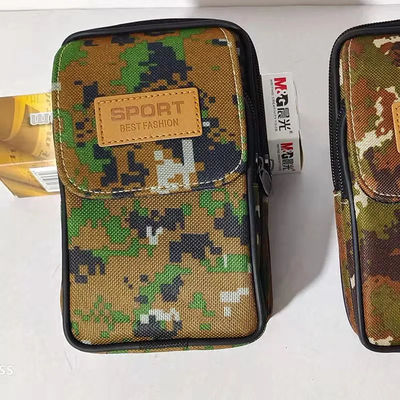 Imperméabilisez le portefeuille multi d'agrafe de ceinture de poche de taille de téléphone de toile de fonction de 6,5 pouces pour l'homme