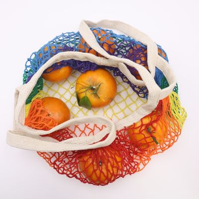 Poche de achat de Mesh Bags With Custom Logo des grandes femmes de sac net de coton organique