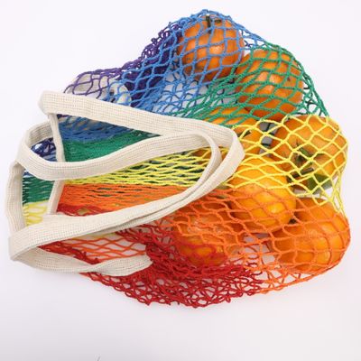 Poche de achat de Mesh Bags With Custom Logo des grandes femmes de sac net de coton organique