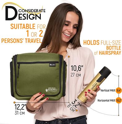 Le grand sac accrochant d'article de toilette de voyage pour les hommes et les femmes imperméabilisent le sac avec le crochet pour des cosmétiques de maquillage d'articles de toilette